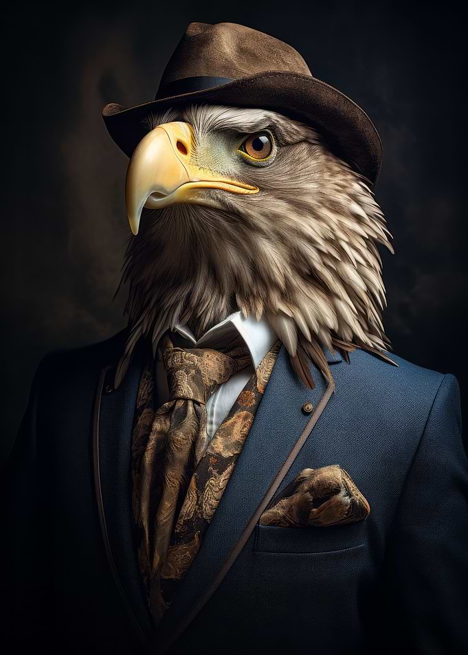Eagle in Boho Suit