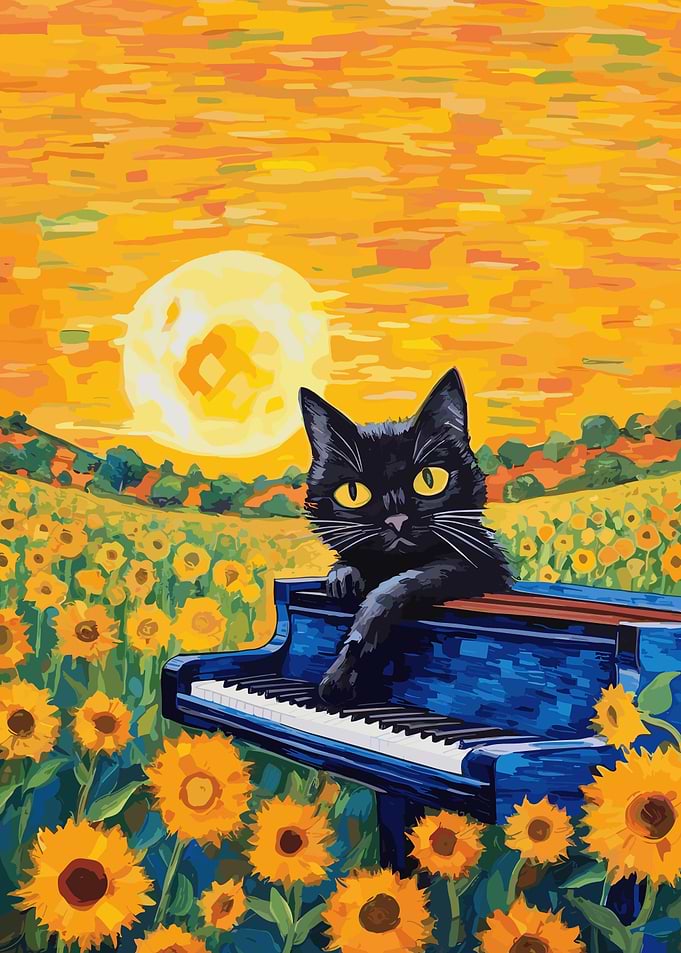 Cat style van gogh