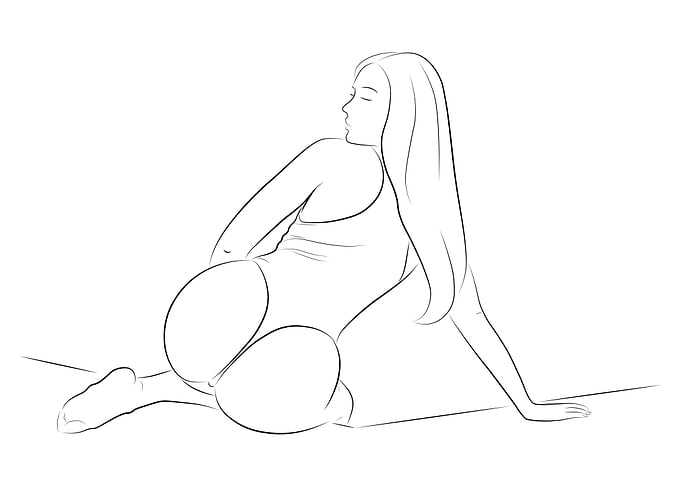 Big Ass Girl Line Art Nude