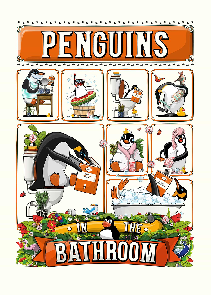 Penguins in the Bathroom