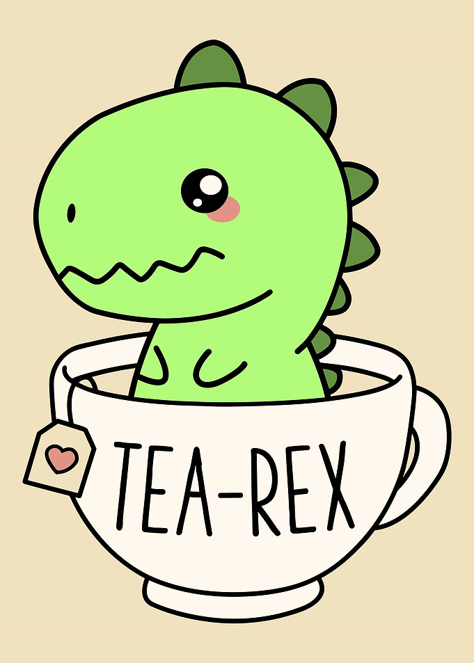TeaRex Cute TRex Dinosaur