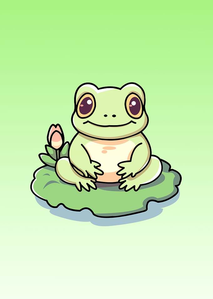 frog cute animal