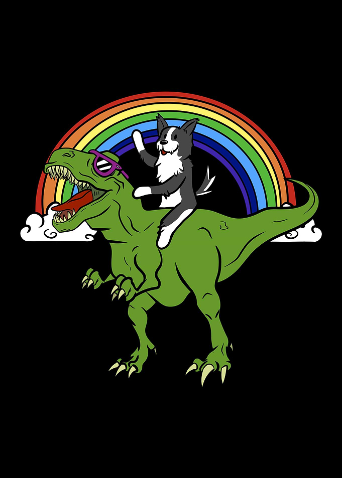Border Collie T Rex