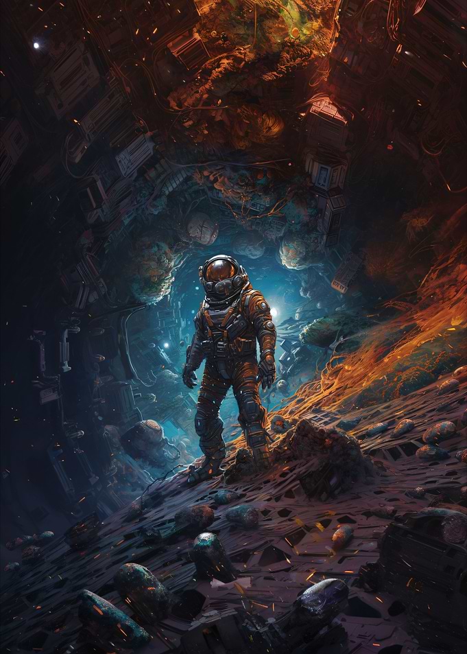 Cyberpunk Astronaut