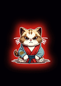 cat samurai japan