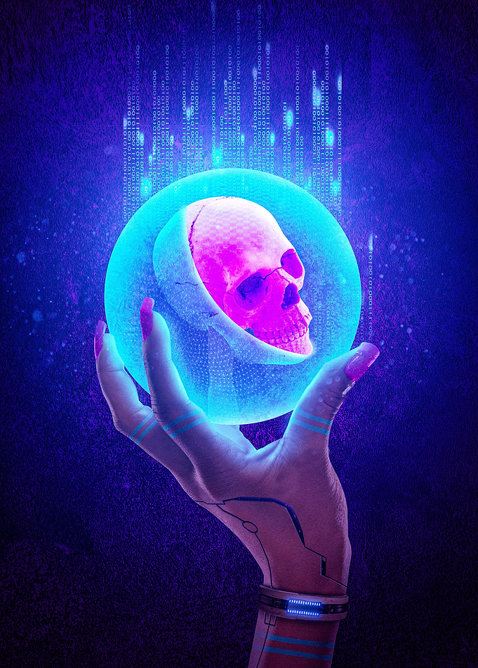Neon Skull