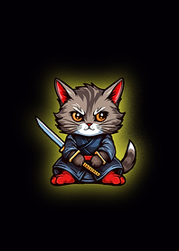 cat samurai japan