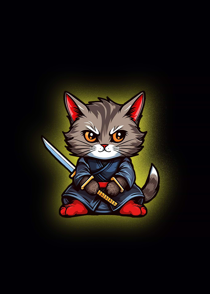 cat samurai japan