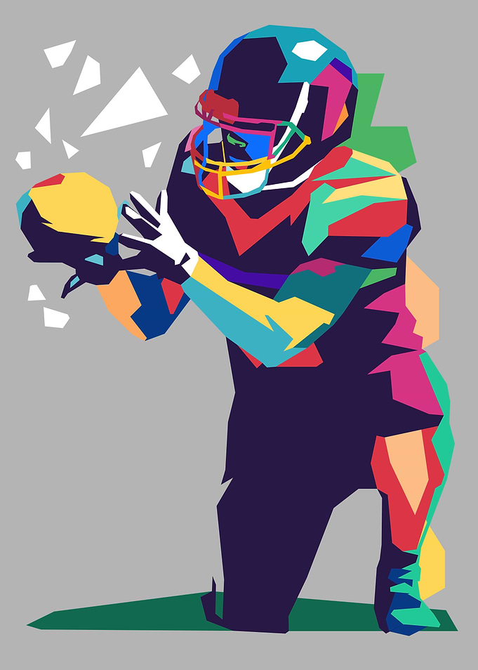 American Football Pop Art