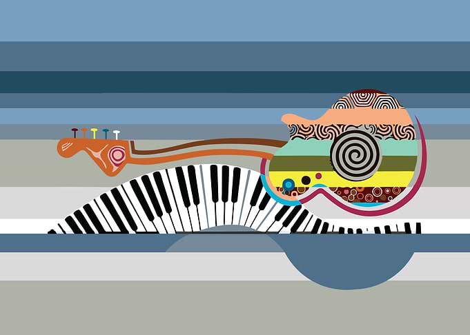 guitar piano art