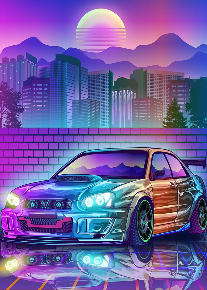 Subaru wrx cyber neon