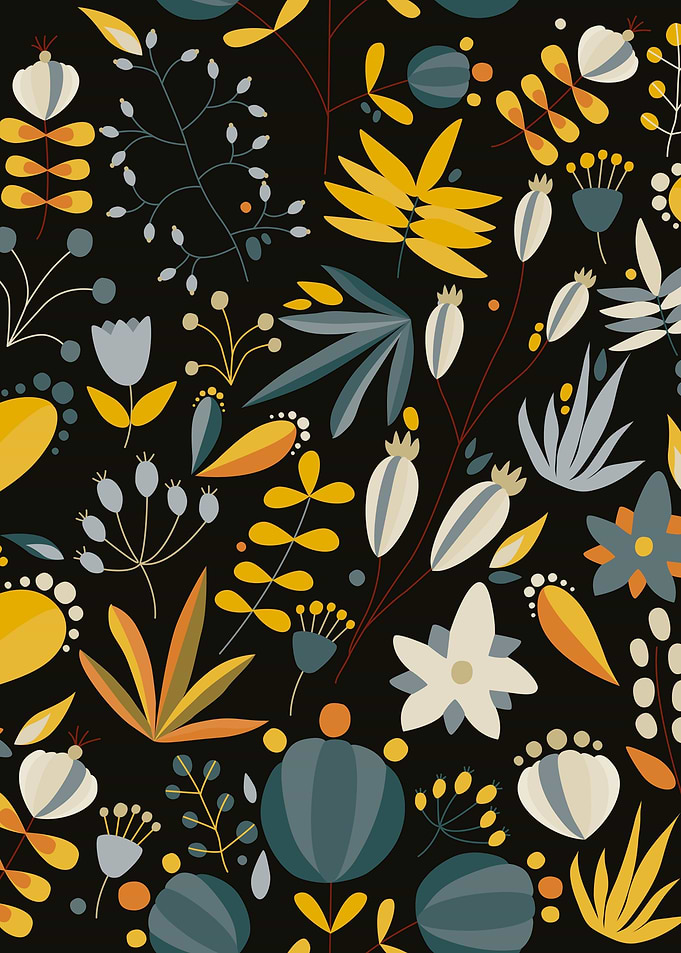Scribble Floral Background