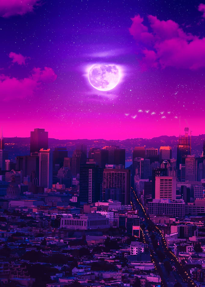 Dreamy moon night