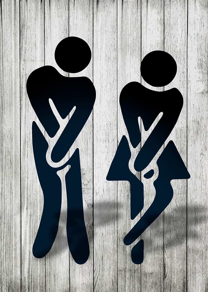 Restroom Toilet Wall Door