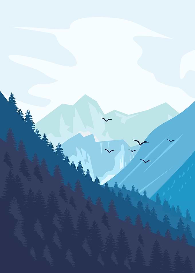Morning in the mountains