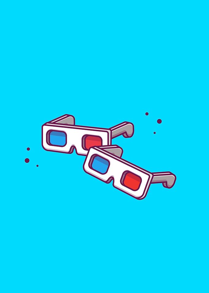 glasses 3D Movie Cartoon