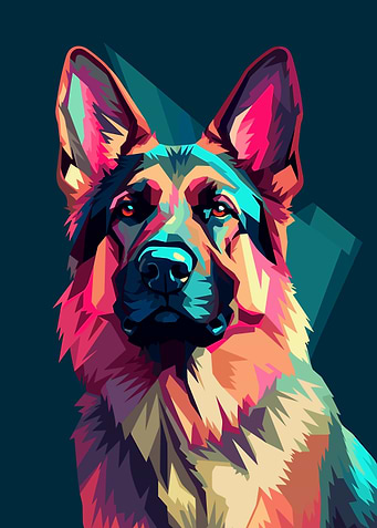 Green and Pink Dog