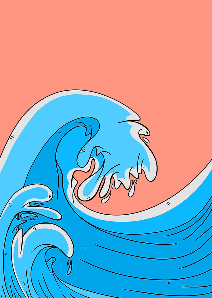 A splash of waves