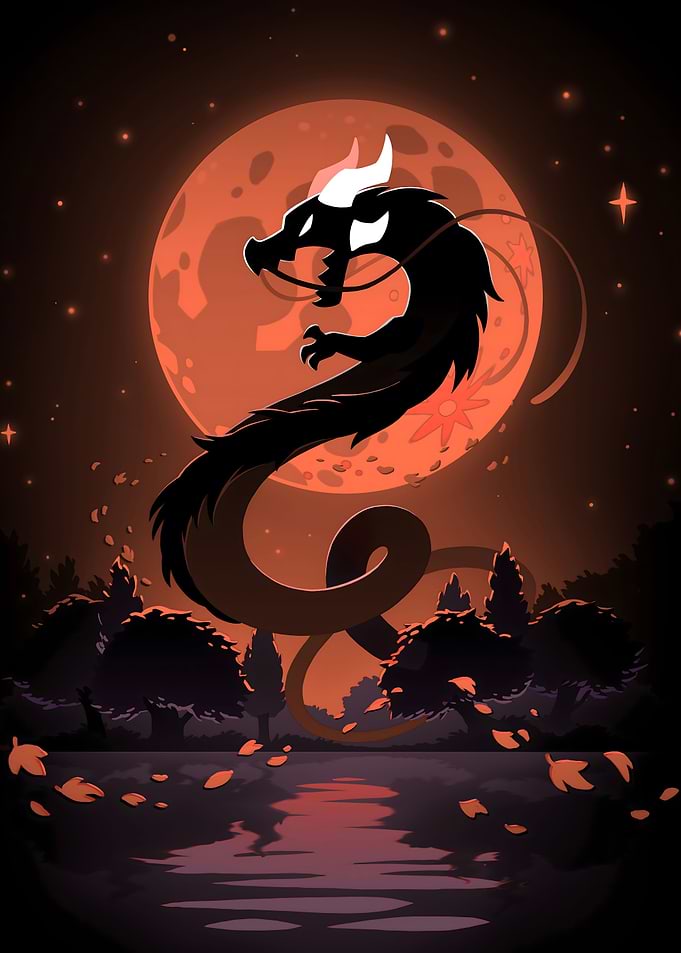 Dragon Red Moon