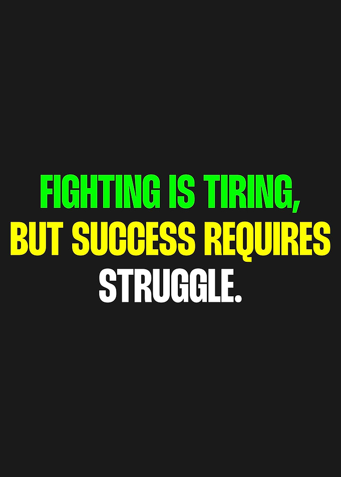 fighting is tiring