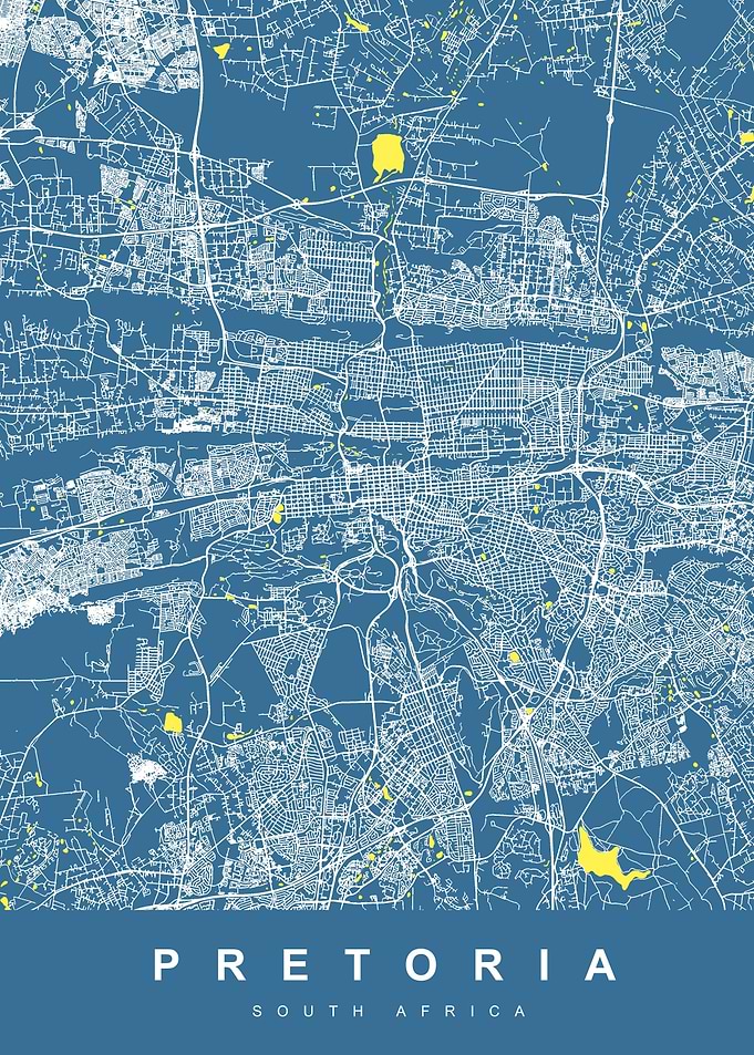 MAP PRETORIA SOUTH AFRICA