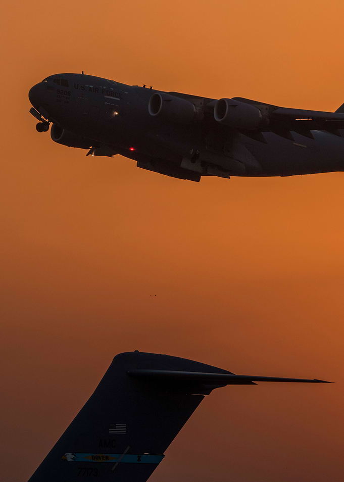 Sunset takeoff