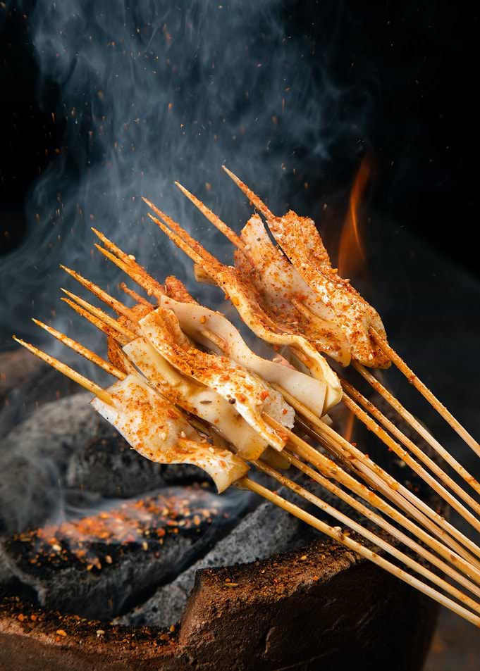 Cook Grilling and Food