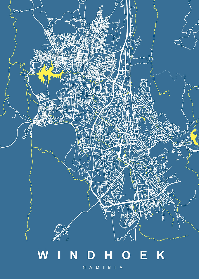MAP WINDHOEK NAMIBIA