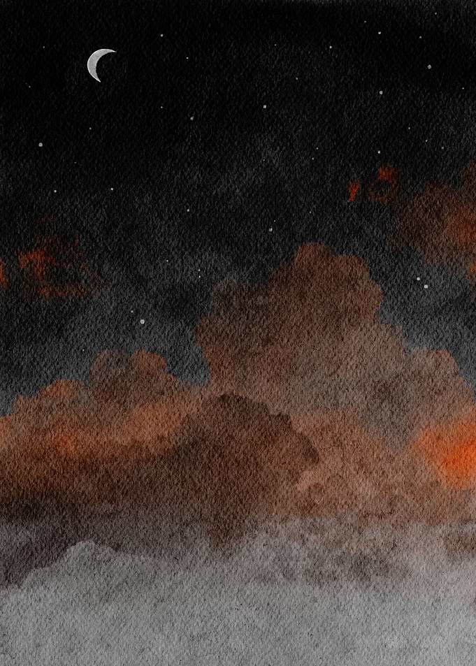 Night Sky Watercolor