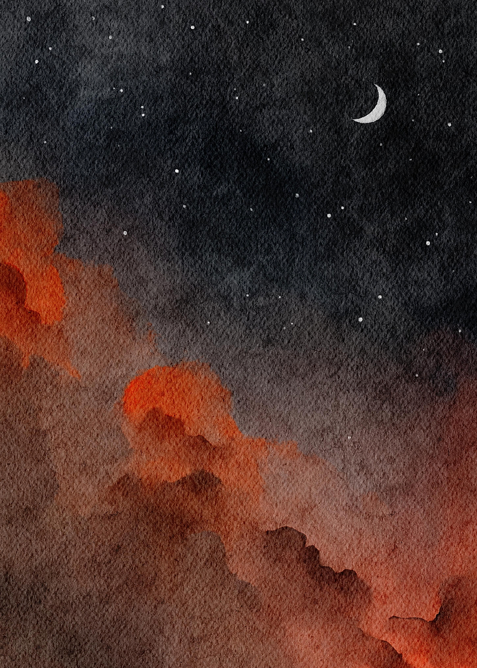 Night Sky Watercolor