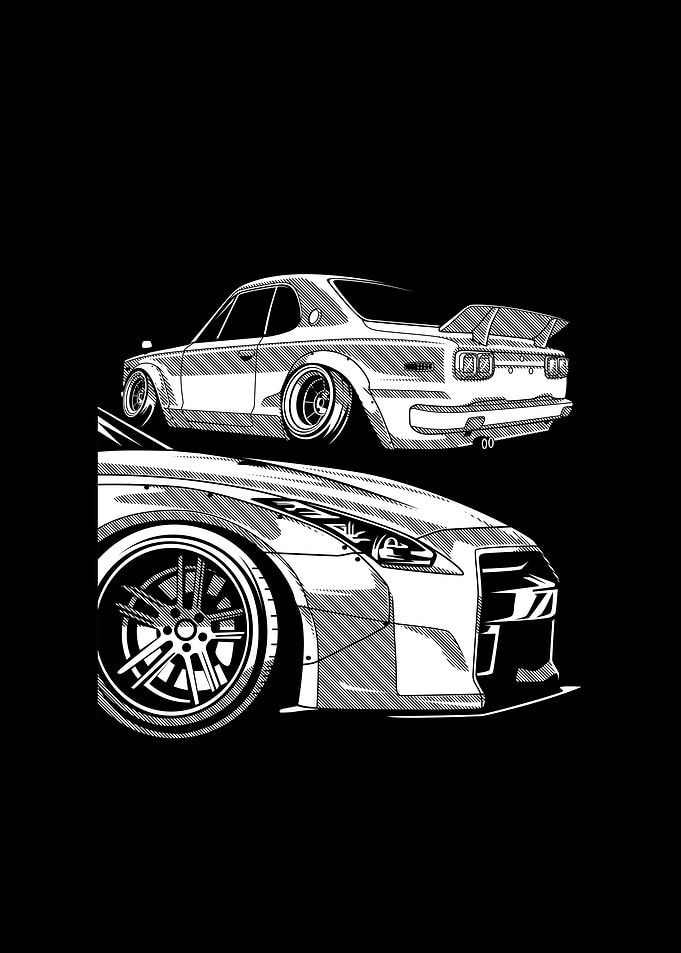 Black and white Supercar