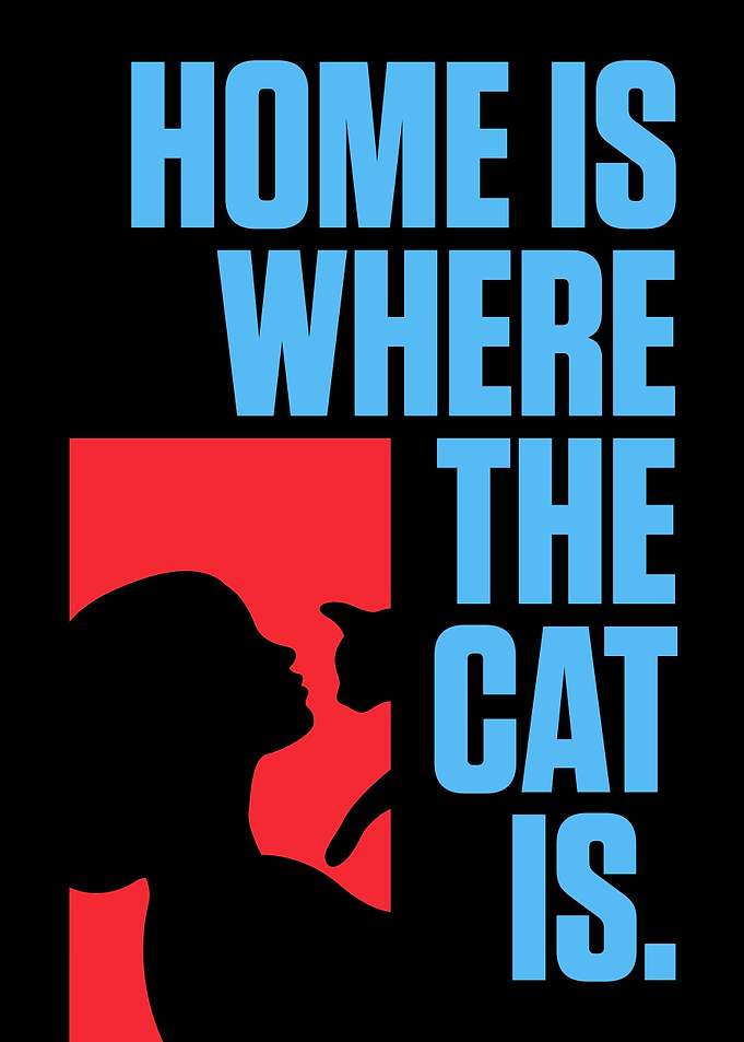 Home Cat Art Cute Sweet