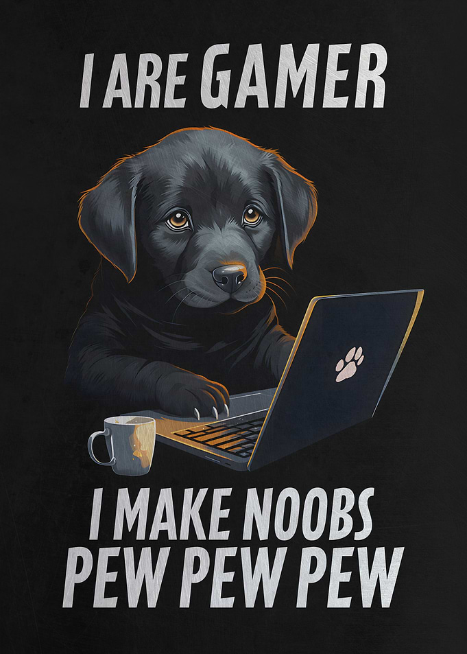 Funn Gaming Dog Pew Pew