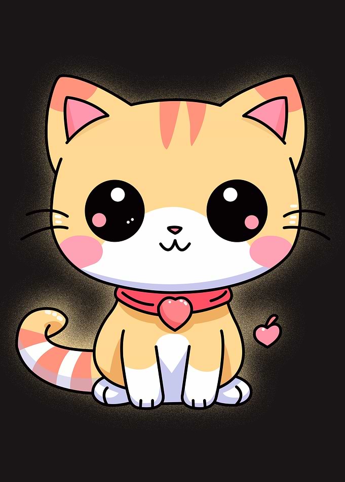 cat cute neon