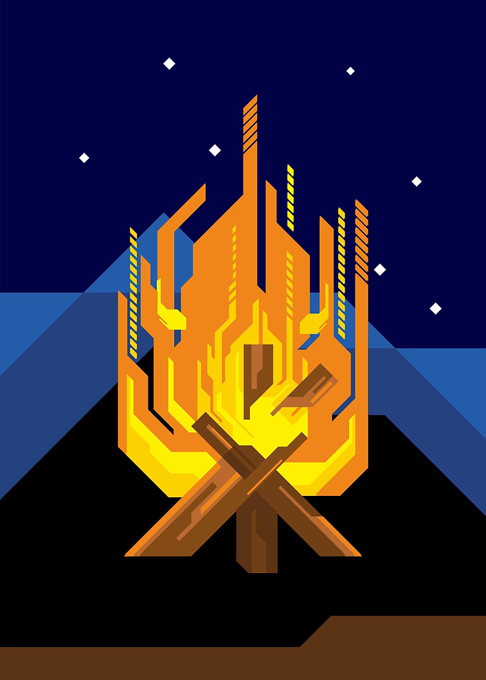 GEOMETRIC CAMP FIRE