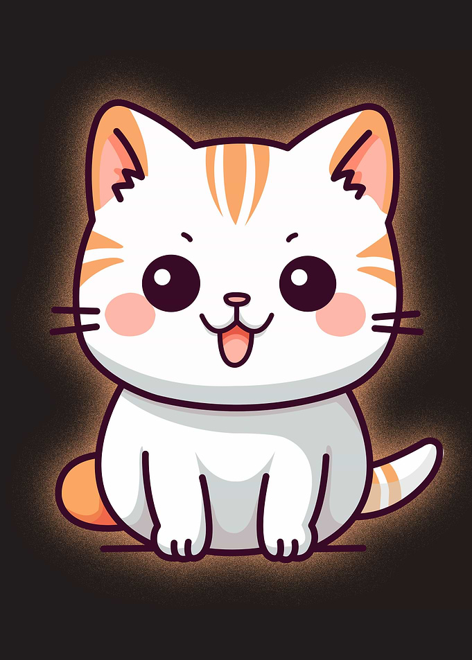 cat cute neon
