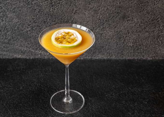 Glass of porn star martini
