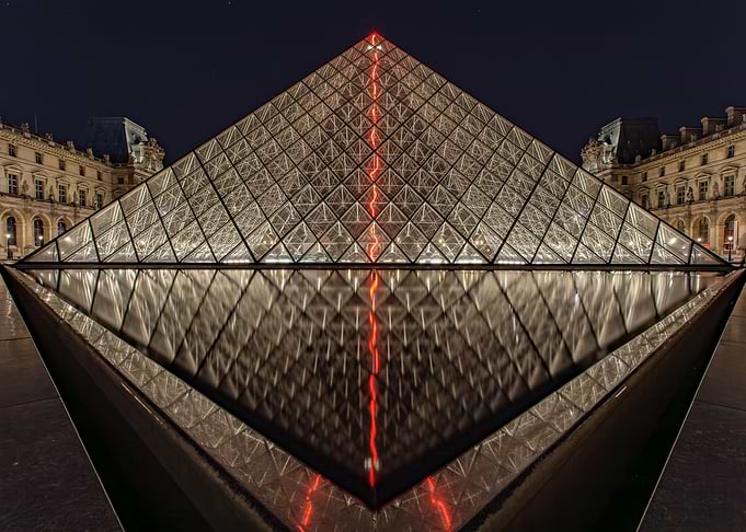 Louvre Museum Paris Night