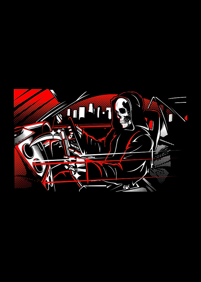 Skull Super Car Vintage