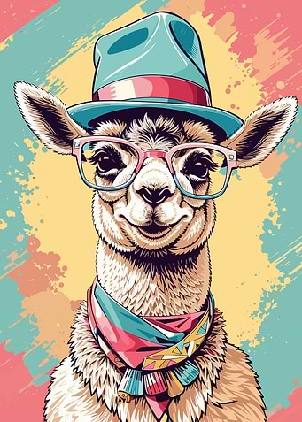 Whimsical Llama Pastel