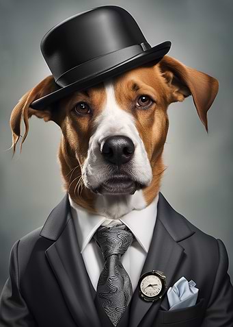 Stylish dog