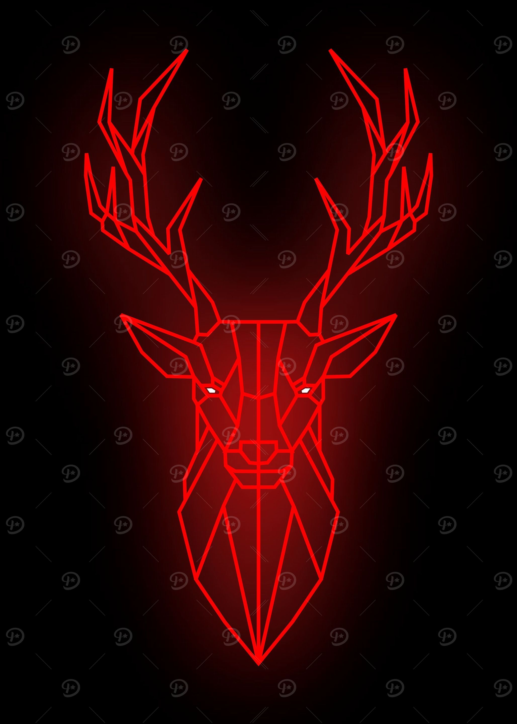 Neon art of Deer