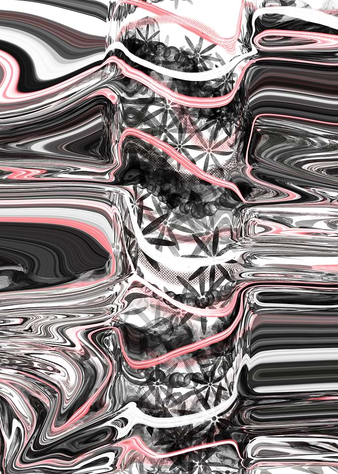 Black and Pink Marble Art