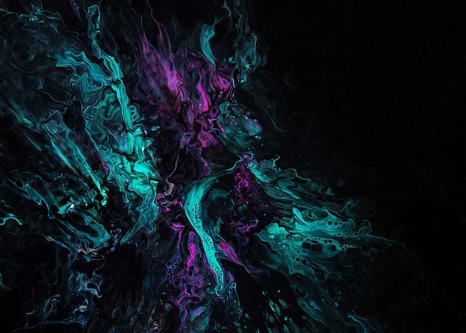 Green Pink Abstract Art