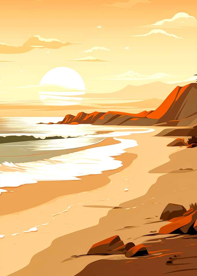 Sunset on the beach