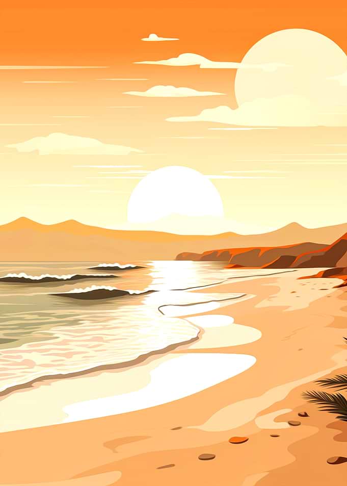 Sunset on the beach