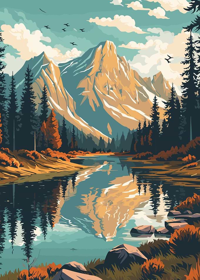 Retro Mountain Vintage