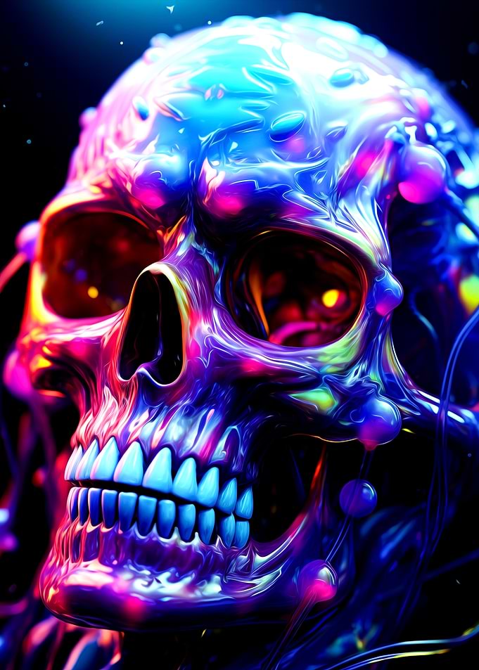 Neon Skull