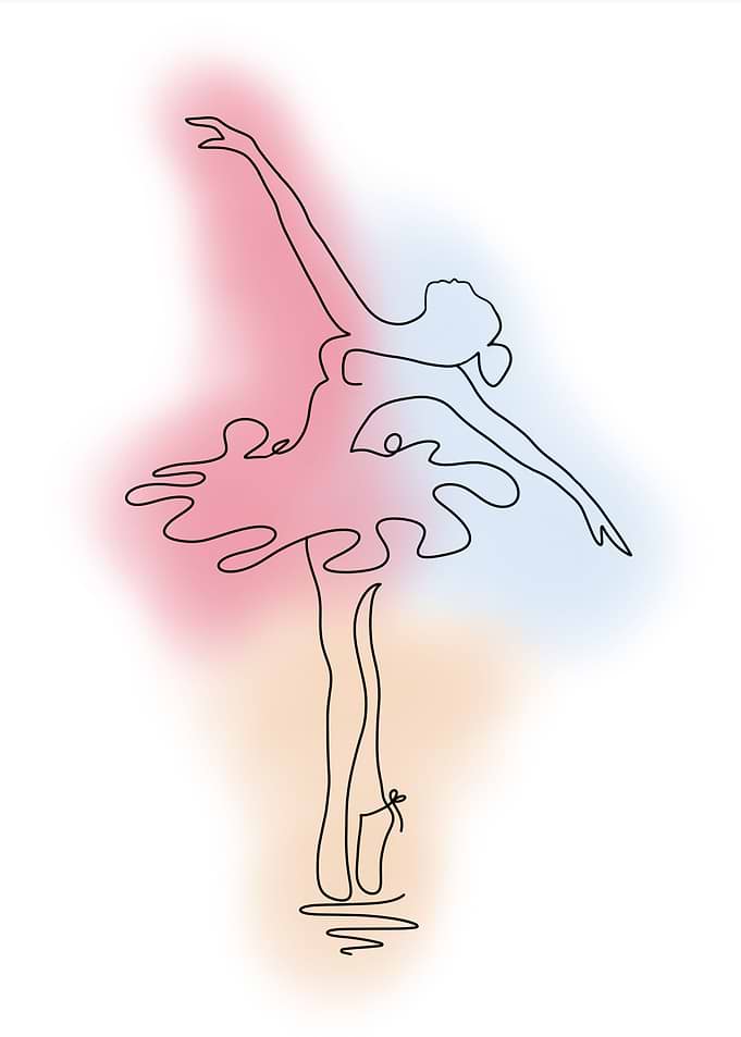 Ballerina Line Art
