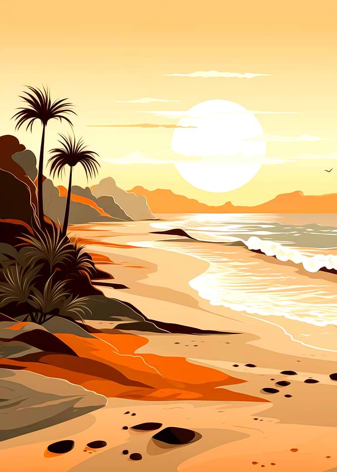 Sunset on the beach
